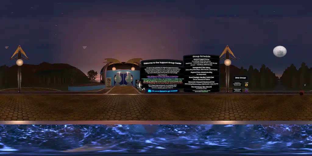 <b><color=#8AF>Support Group Meeting Center</color></b> - Open Meeting on Tuesdays, 8 PM EST / 5 PM PST