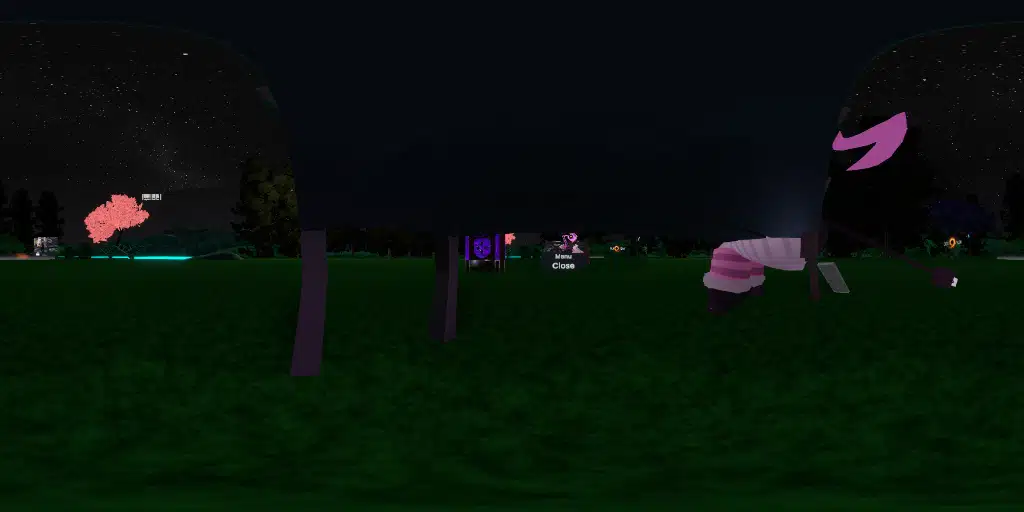 Desi's outdoor chill and build zone.