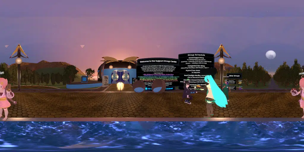 <b><color=#8AF>Support Group Meeting Center</color></b> - Open Meeting on Tuesdays, 8 PM EST / 5 PM PST
